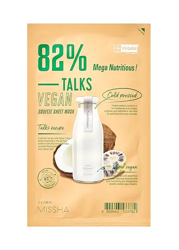 Missha Talks Vegan Squeeze Sheet Mask Mega Nutritious