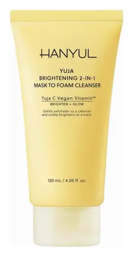 Hanyul Yuja Brightening 2-In-1 Mask To Foam Cleanser