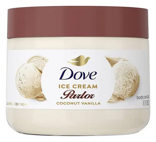 Dove Ice Cream Parlor Body Scrub Coconut Vanilla