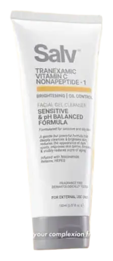 Salv Laboratories Tranexamic + Vitamin C + Nonapeptide-1 Facial Gel Cleanser