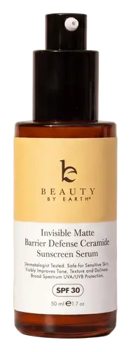 Beauty by Earth Invisible Matte Barrier Defense Ceramide Sunscreen Serum Face Serum SPF 30