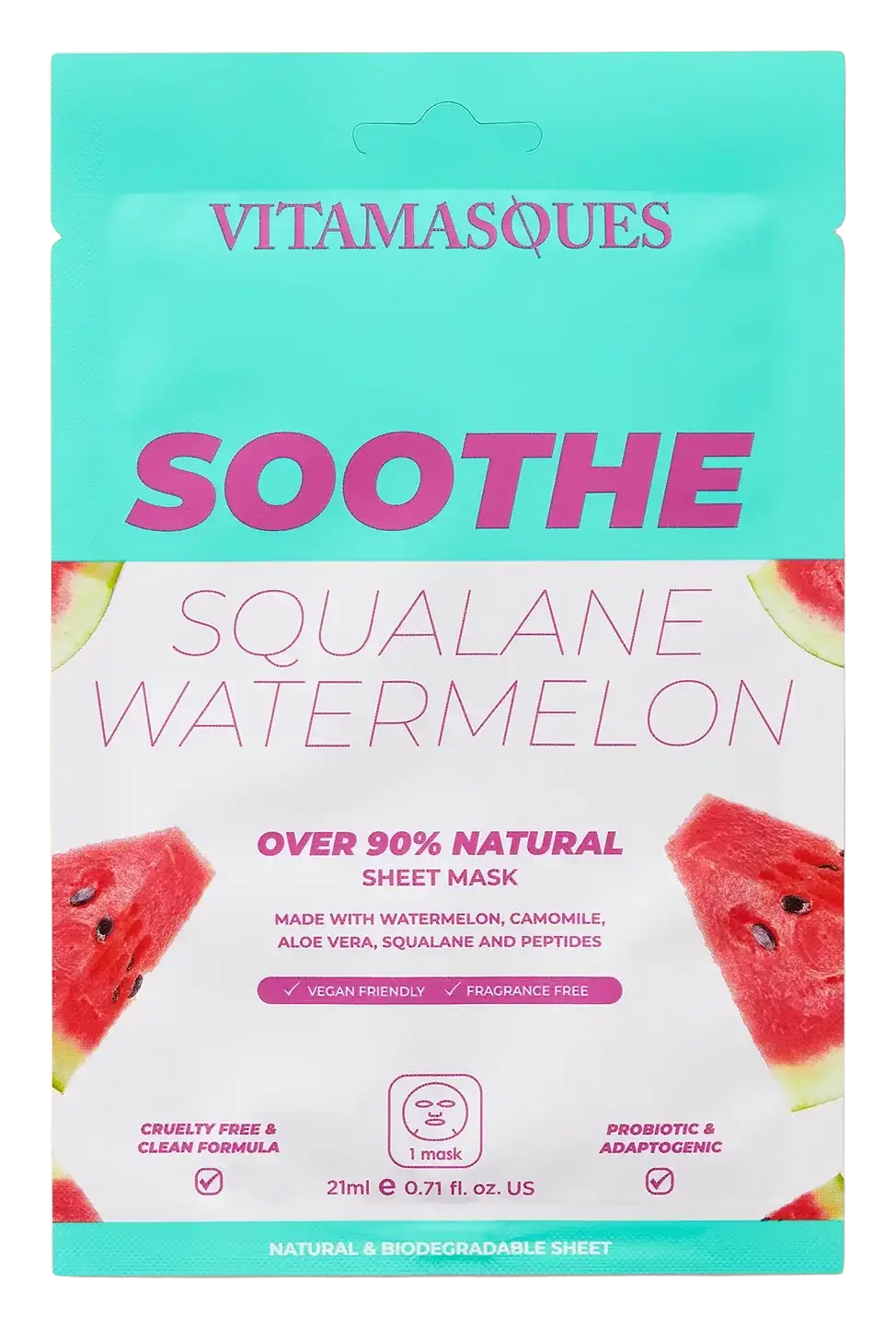 Vitamasques Soothe Squalane Watermelon Sheet Mask
