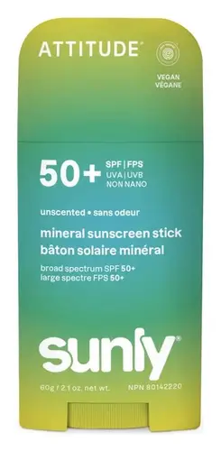ATTITUDE Sunly Mineral Sunscreen Stick SPF 50+