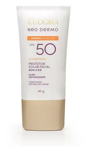 Eudora Neo Dermo Protetor Solar Facial Sem Cor SPF 50