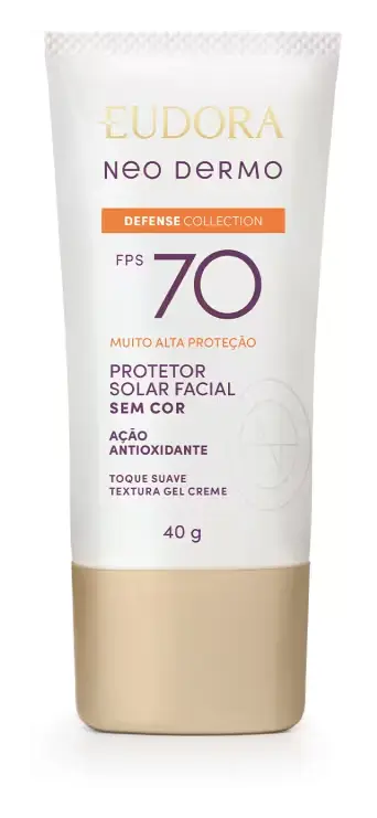 Eudora Neo Dermo Defense Collection Protetor Solar Facial Sem Cor SPF 70