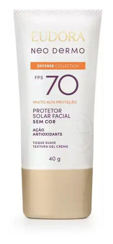 Eudora Neo Dermo Defense Collection Protetor Solar Facial Sem Cor SPF 70