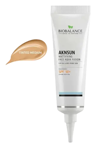 BioBalance Aknsun Mattifying Face Aqua Fusion Tinted SPF 50+ Medium