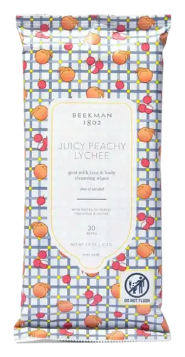 Beekman 1802 Facial Cleansing Wipes Juicy Peachy Lychee
