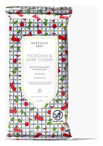 Beekman 1802 Facial Cleansing Wipes Pistachio & Dark Cherry