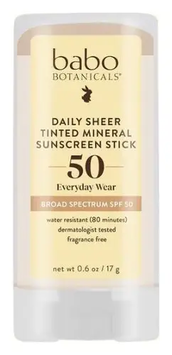babo botanicals Daily Sheer Tinted Mineral Sunscreen Stick SPF50