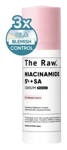 The Raw Niacinamide 5% + SA Serum ProCare+ Series