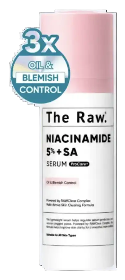 The Raw Niacinamide 5% + SA Serum ProCare+ Series