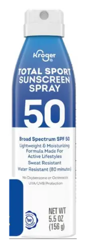 Kroger Total Sport Sunscreen Spray Broad Spectrum SPF 50