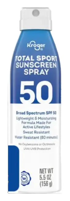 Kroger Total Sport Sunscreen Spray Broad Spectrum SPF 50