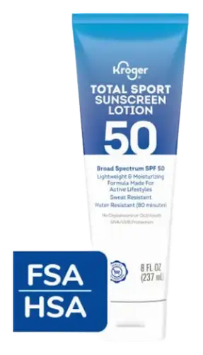 Kroger Total Sport Sunscreen Lotion Broad Spectrum SPF 50