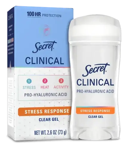 Secret Clinical Strength Clear Gel Antiperspirant Stress Response