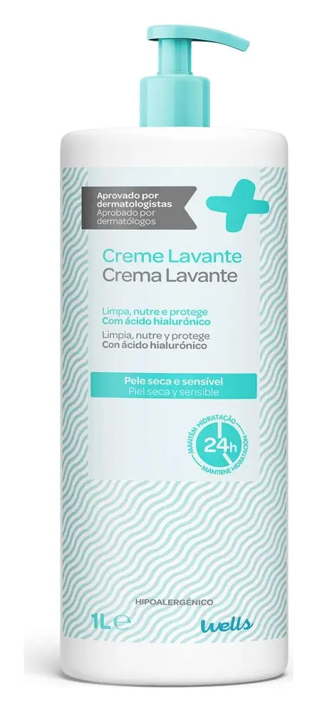 Wells Creme Lavante Pele Seca E Sensível