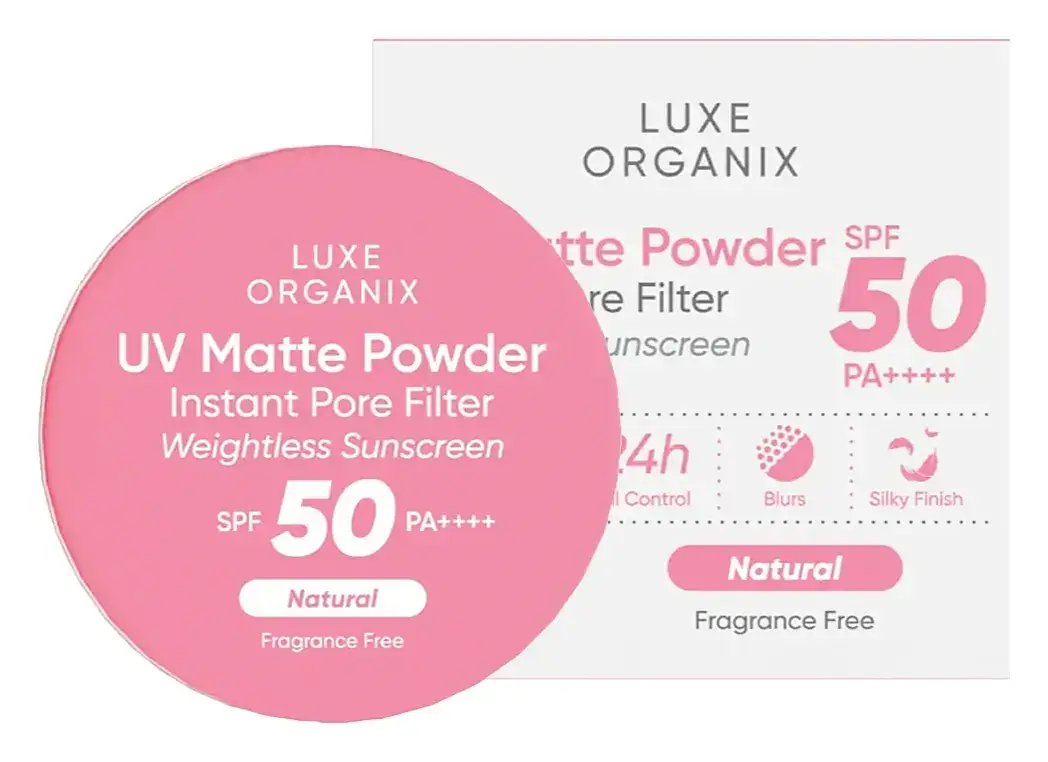 Luxe Organix 24h Zero Sebum Instant Pore Blurring Matte Powder SPF 50 Natural