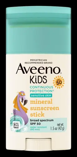 Aveeno Kids Continuous Protection Mineral Sunscreen Stick SPF 50