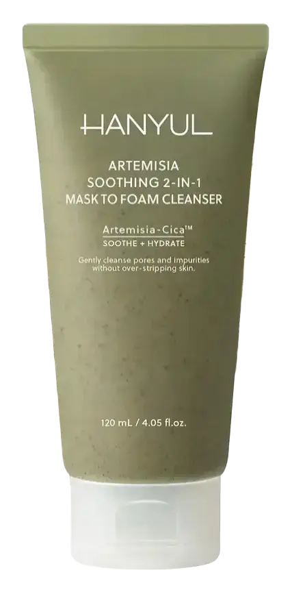 Hanyul Artemisia Soothing 2-In-1 Mask To Foam Cleanser