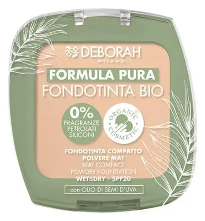 Deborah Milano Formula Pura Fondotinta Compatto Bio 1 Fair