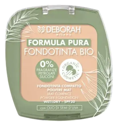 Deborah Milano Formula Pura Fondotinta Compatto Bio 1 Fair