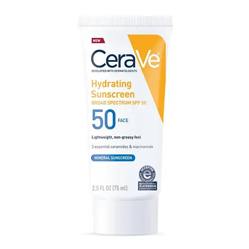 CeraVe Hydrating Mineral Sunscreen SPF 50 Face Lotion
