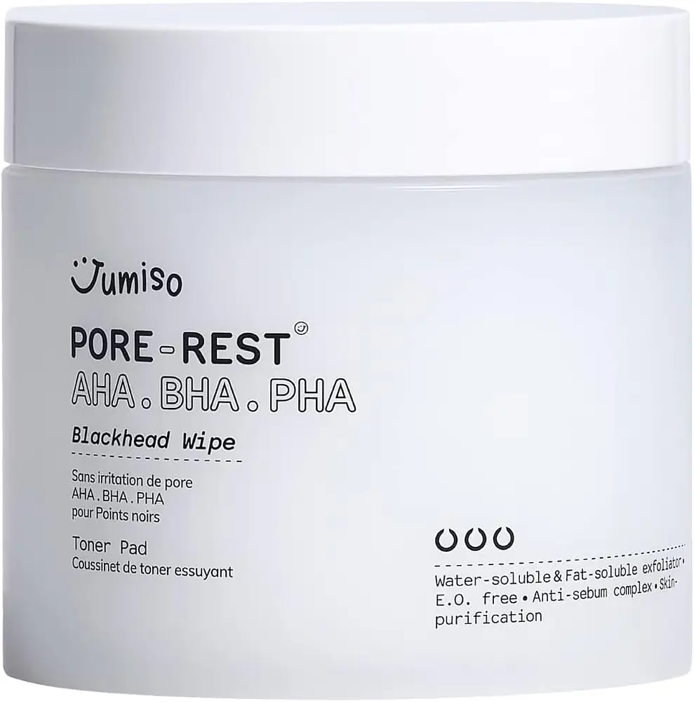 JUMISO Pore-rest AHA BHA PHA Blackhead Wipe Toner Pad