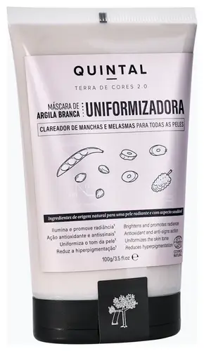 Quintal Dermocosméticos Máscara De Argila Branca Uniformizadora 2.0