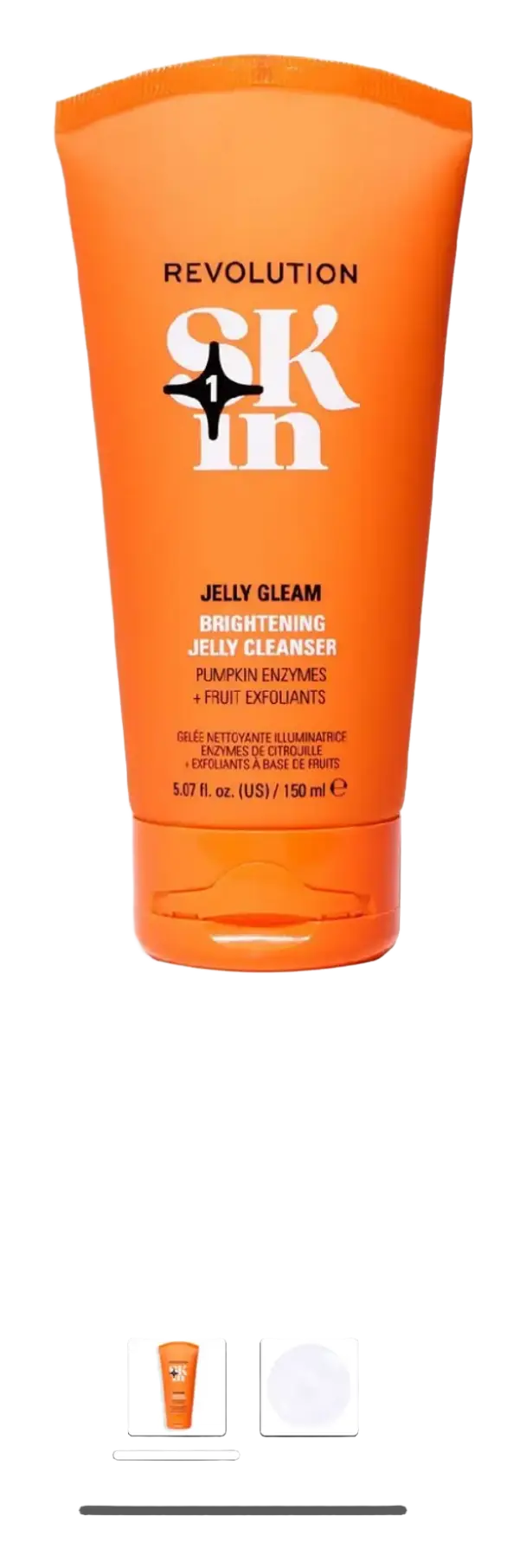 Revolution Beauty Jelly Gleam Natural Fruit AHAs Brightening Jelly Cleanser