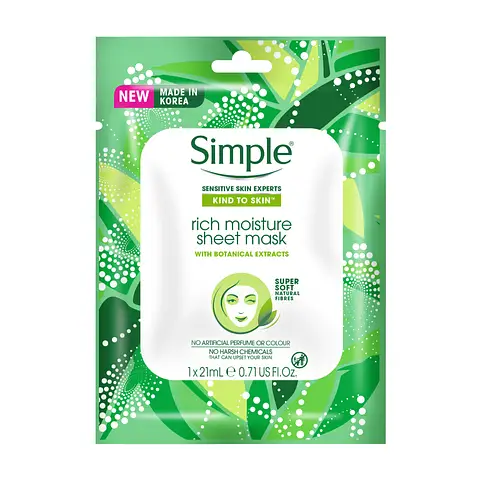 Simple Skincare Rich Moisture Sheet Mask