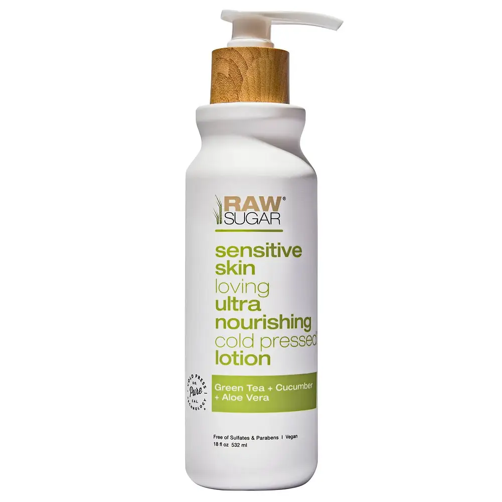 Raw Sugar Simply Body Lotion Sensitive Skin Green Tea + Cucumber + Aloe Vera