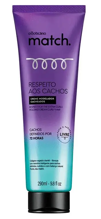 O Boticário Respect For The Extra Curls Molding Cream Curly Hair