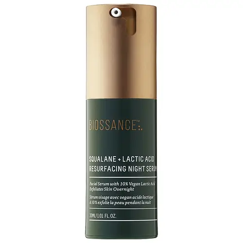 Biossance Squalane + 10% Lactic Acid Resurfacing Night Serum