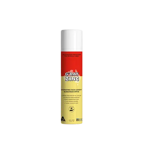 G'Day Zinc Hydrating Face & Body Sunscreen SPF 50