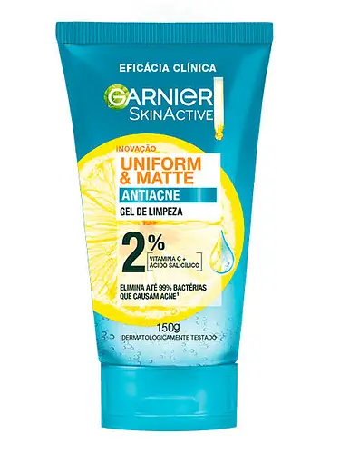Garnier Uniform & Matte Antiacne Gel De Limpeza Brasil
