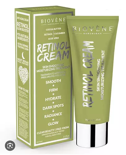 Biovène Barcelona Retinol Cream Skin Soothing Moisturising Treatment