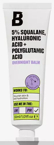 Beauty Bay 5% Squalane, Hyaluronic Acid + Polyglutamic Acid Overnight Balm