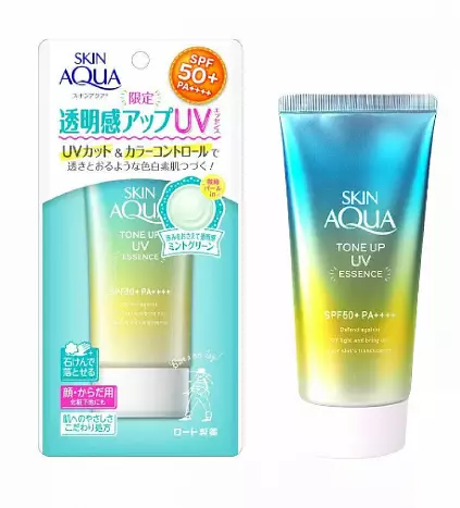 Rohto Mentholatum Skin Aqua Tone Up UV Essence SPF 50+ PA++++ Mint