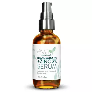 Eva Naturals 12% Niacinamide Serum for Face + 2% Zinc and Hyaluronic Acid
