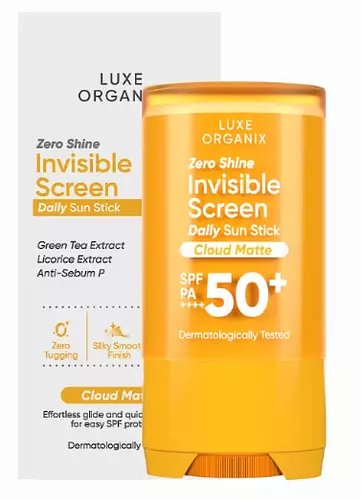 Luxe Organix Zero Shine Invisible Screen Daily Sun Stick SPF 50