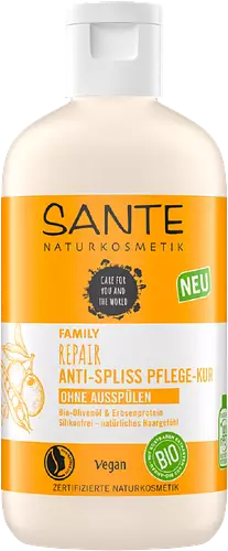 SANTE Naturkosmetik Organic Olive Oil & Pea Protein Family Repair Shampoo