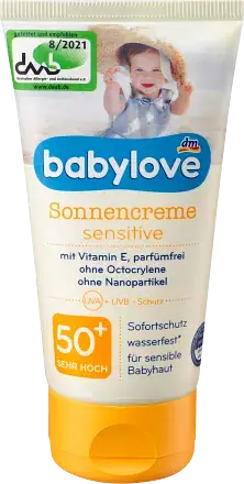 babylove dm Sonnencreme Sensitive SPF 50+