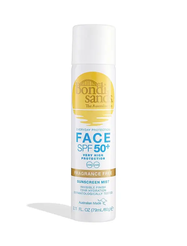 bondi sands SPF 50+ Fragrance Free Sunscreen Face Mist (Ingredients