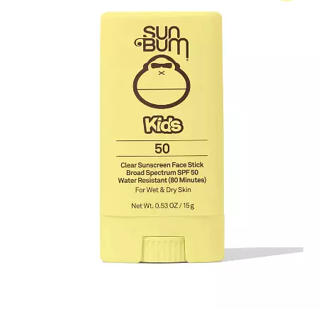Sun Bum Kids SPF 50 Clear Sunscreen Face Stick 