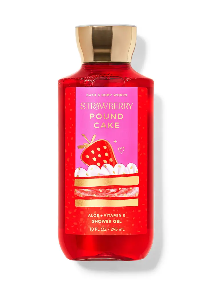 High quality 6 shower gels , strawberry poundcake, v