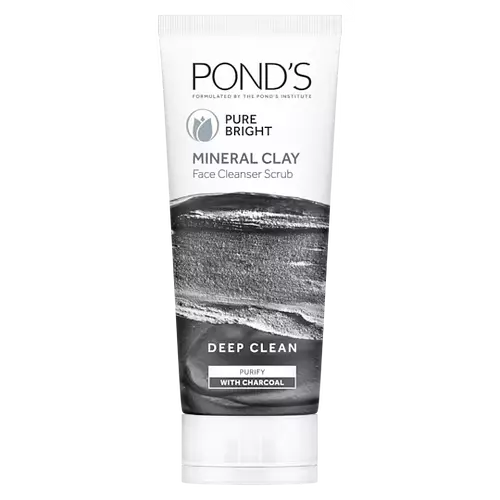 Pond's Pure Bright Mineral Clay Facial Cleanser Scrub