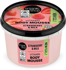 Organic Shop Strawberry & Milk Vitamin Body Mousse