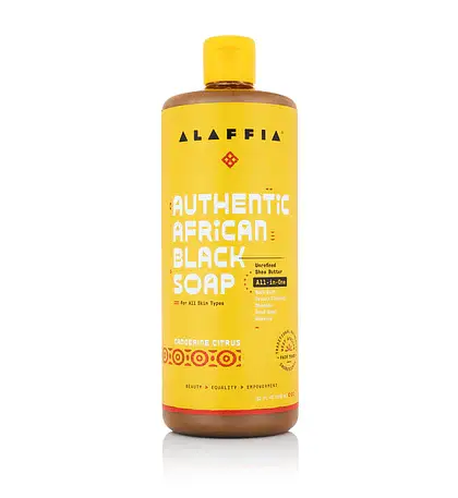 Alaffia Authentic African Black Soap All-In-One Tangerine Citrus