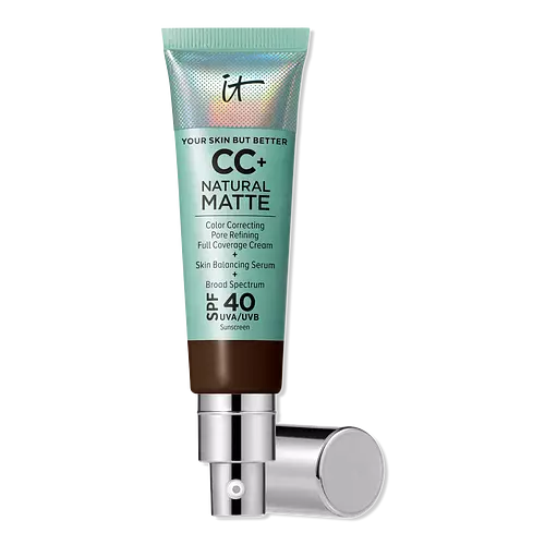 IT Cosmetics CC+ Cream Natural Matte Foundation with SPF 40 Deep Cool